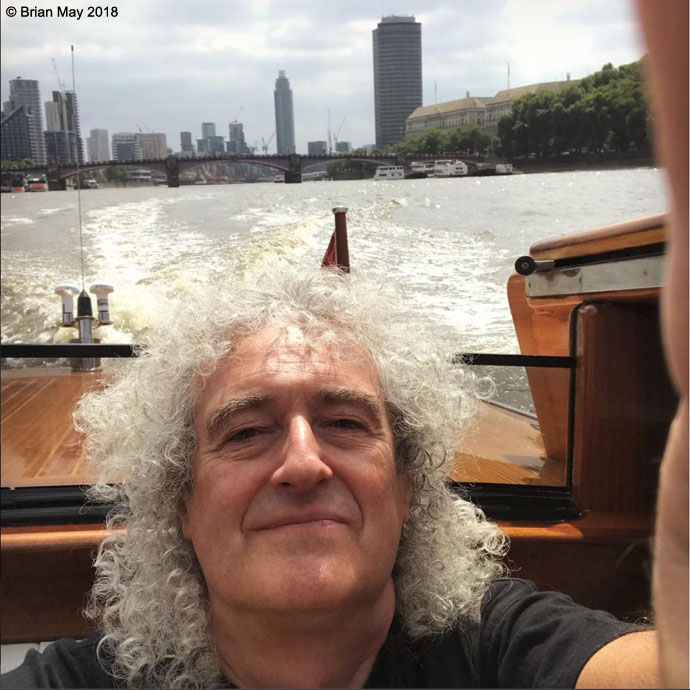 Brian on the Thames in the sunshine