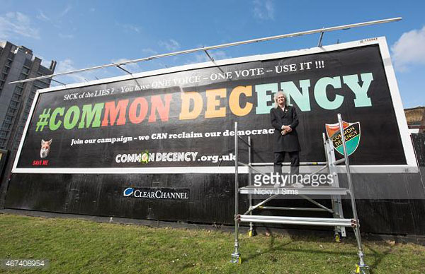 Brian with Common Decency Billboard