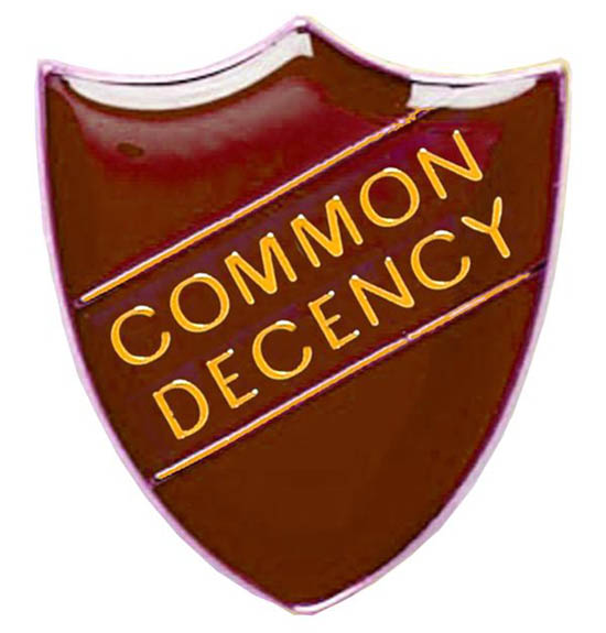 Common Decency red shield badge