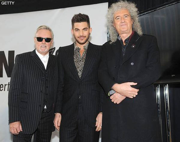 Roger Taylor, Adam Lambert and Brian May at Press Conference