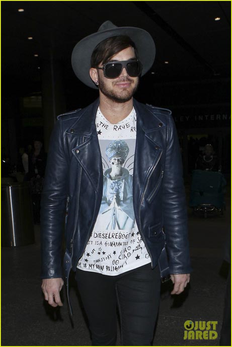 Adam Lambert arriving in LA after European Queen tour