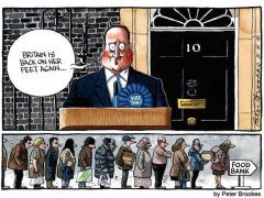 Britain on feet by Peter Brookes
