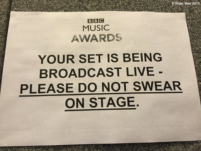 Backstage notice