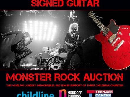 Banner - signed guitar - Monster Rock Auction 2018
