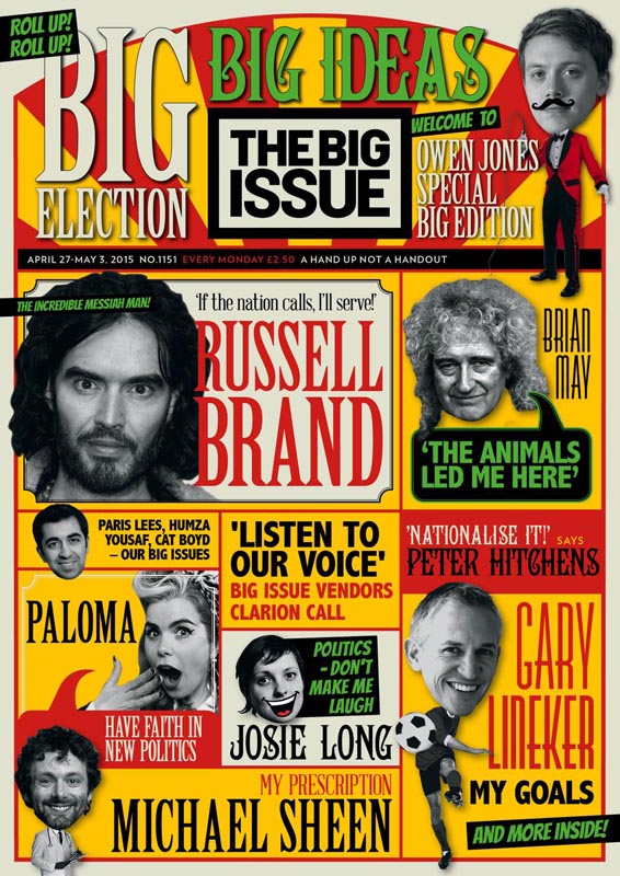 Brian on The Big Issue cover
