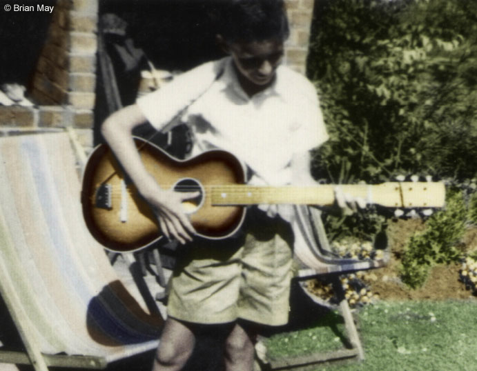 Brian with guitar approx 1957