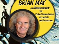 Brian May as the Newscaster