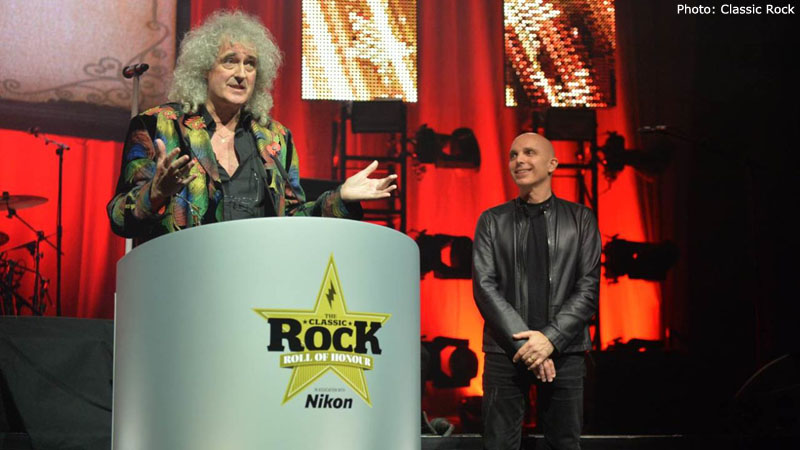 Brian May accepting Living Legend Award