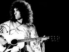 Brian May black and white