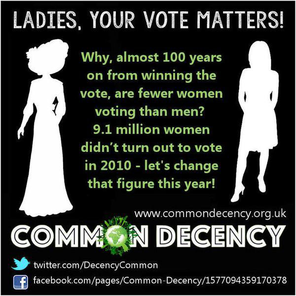 Ladies your vote matters