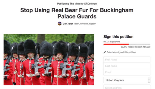 Stop using real bear fur