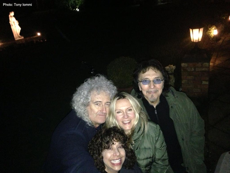 Tony and Maria Iommi, Brian May and PA