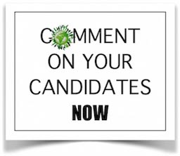 Comment on your candidates