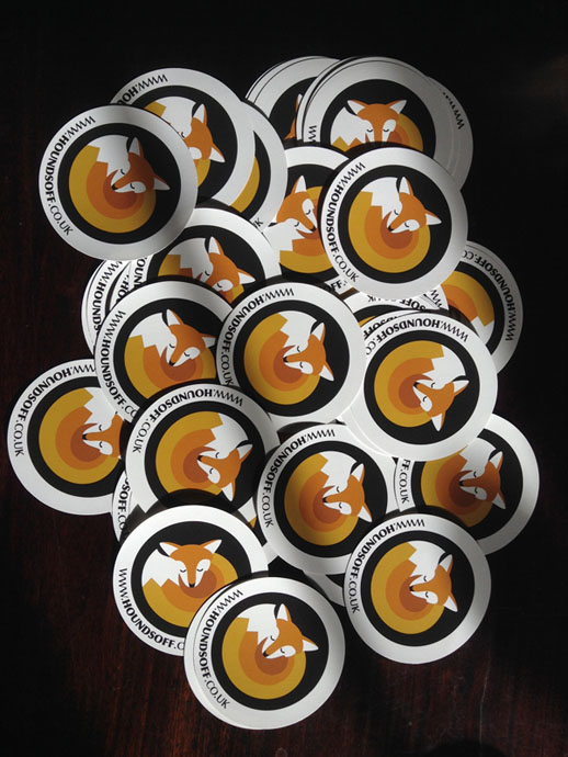 Hounds Off stickers