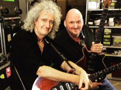 Brian May and Jamie Humphries in Brian's studio 22 Oct 2015