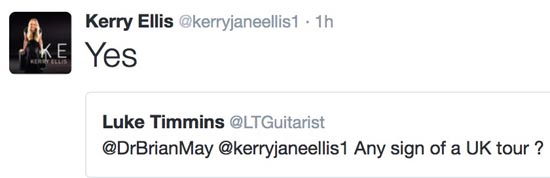 Kerry Ellis Tweet