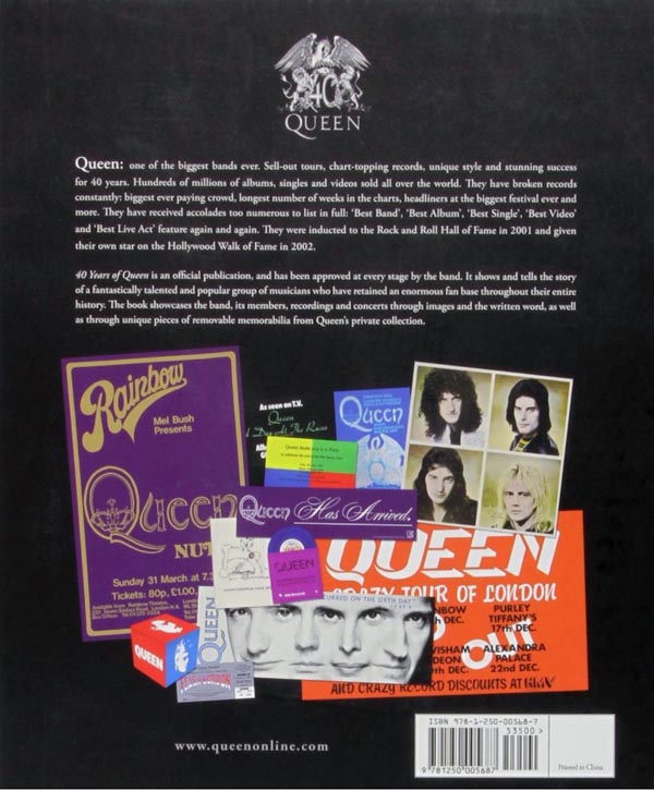 40 Years of Queen - back of box