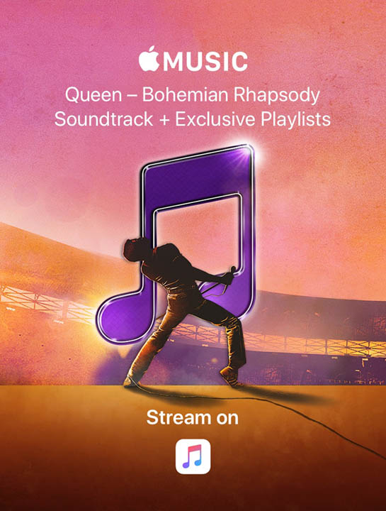 Apple Streaming - ft Bohamian Rhapsody s/track