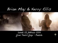 Brian May ad Kerry Ellis trailer Padova 22 February 2016