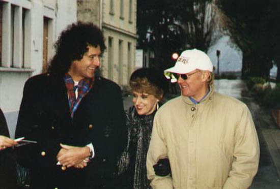 Brian May, Anita, Dobson, Roger Taylor, Montreux 25 Nov 1996