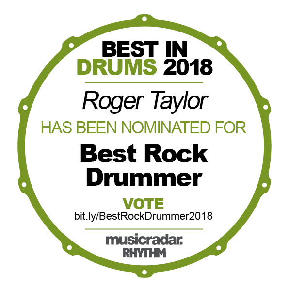 Roger Taylor nominated best rock drummer - Music Radar