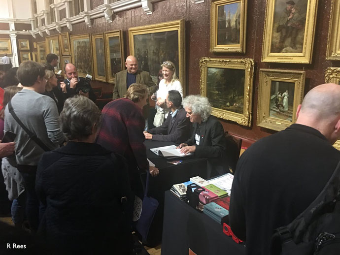 Brian and Denis at Royal Holloway College - book signingBook signing 