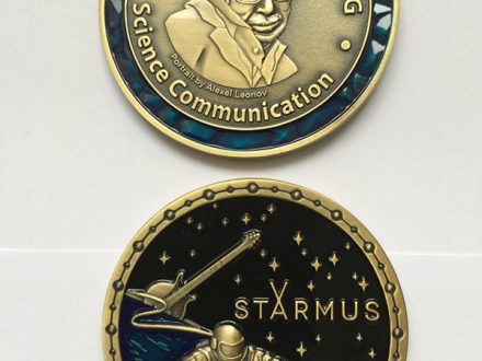 Stephen Hawking Medal - showing the Red Special