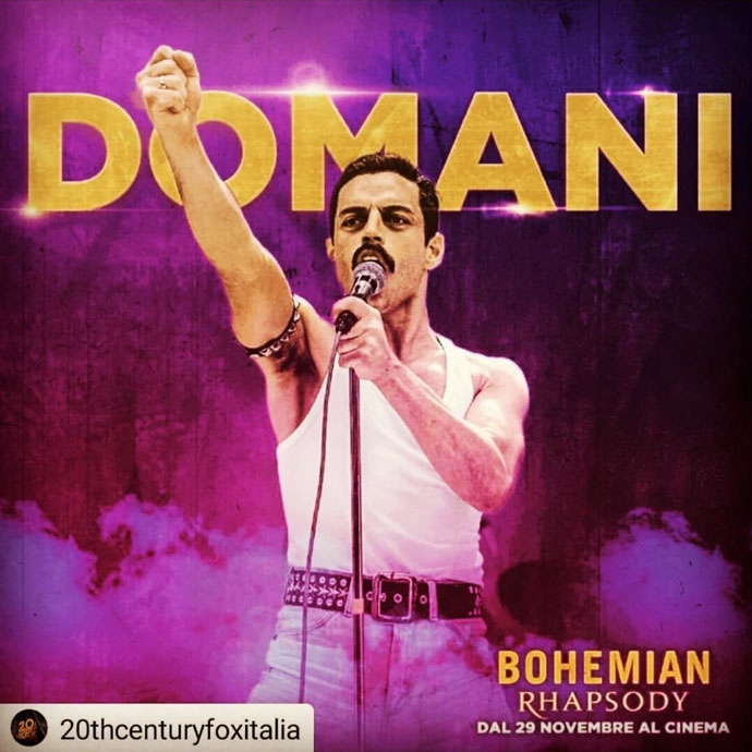 Bohemian Rhapsody releases tomorrow in Italy