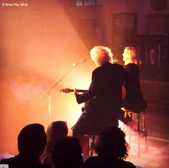 Bri and Kerry on stage - West End Christmas