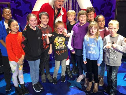 Brian as Secret Santa with young Nativity Musical actors