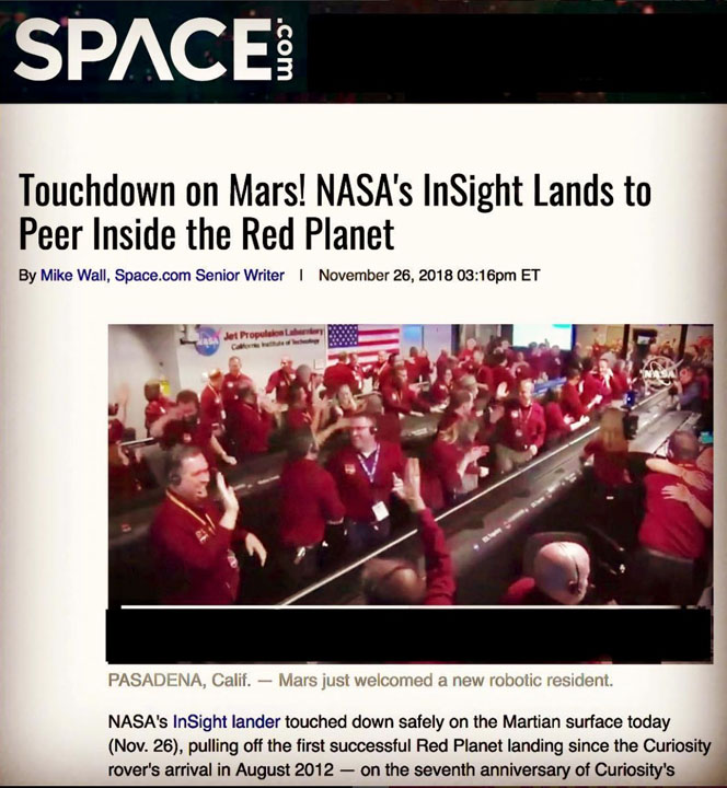 NASA's InSight lands on Mars