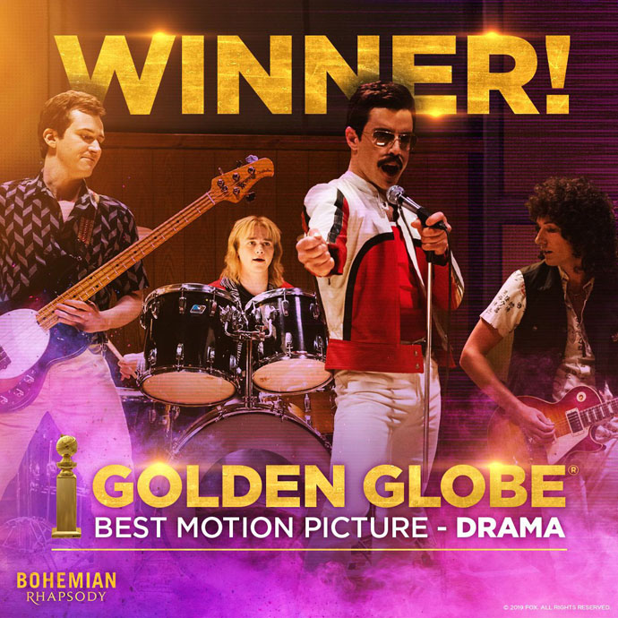 Bohemian Rhapsody - Best Motion Picture - Drama - Golden Globes