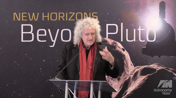 Brian May at New Horisons Press Conference 31 December 2018