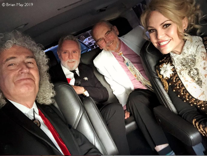 Brian, Roger, Jim and Serena before Golden Globes"