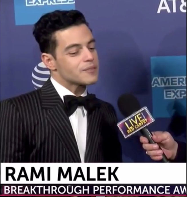 Rami Malek - Breakthrough Performance Awards - Palm Springs