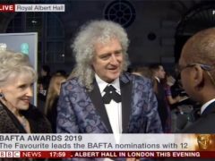 Anita Dobson and Brian May - BAFTA Red Carpet -BBC interview 10 Feb 2019