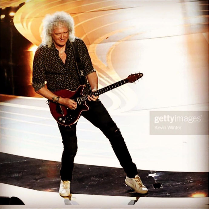 Brian playing for the Oscars - credit Getty