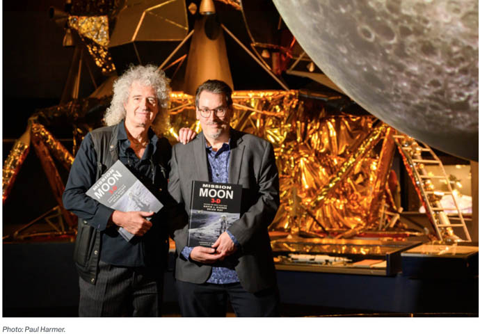 Brian May and David Eicher Mission Moon 3-D launch