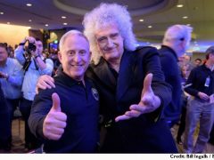 Brian May and Alan Stern: by Bill Ingalls/ Eyevine