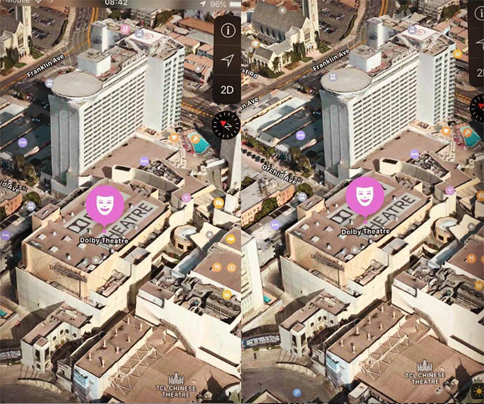 Dolby theatre stereo snap from Maps app