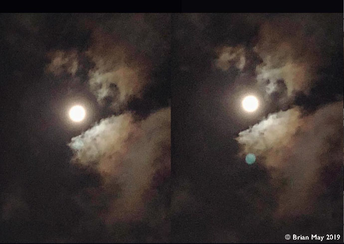 Eclipse from London rooftop 2.45am - stereo