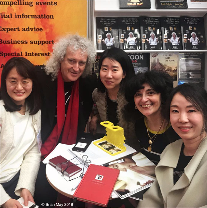 Bri at London Book Fair with Japanese and Korean ladies