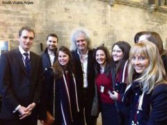 Brian May and Monmouth students