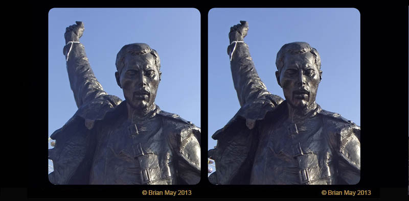 Freddie statue close-up