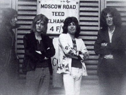 Mike Grose (pictured left) with Queen 1970 Credit: Doug Puddifoot