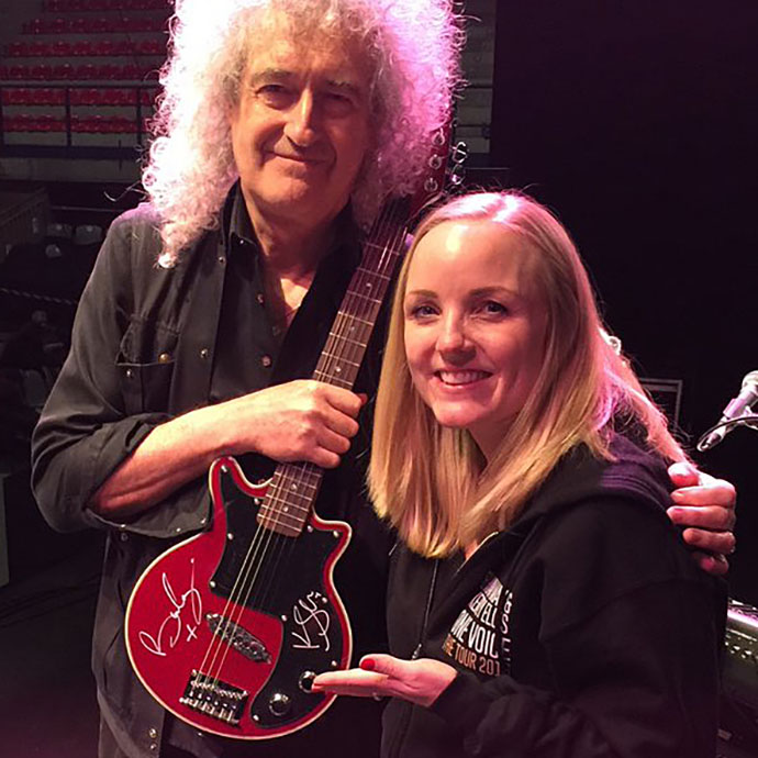 Brian and Kerry and Mini-May guitar