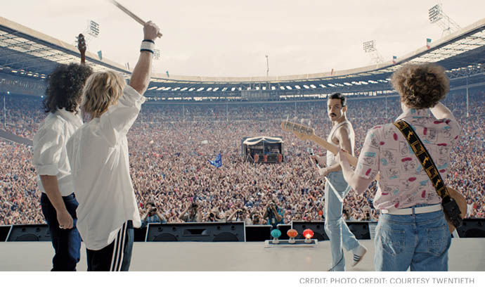 Bohemian Rhapsody - view from rear Live Aid stage