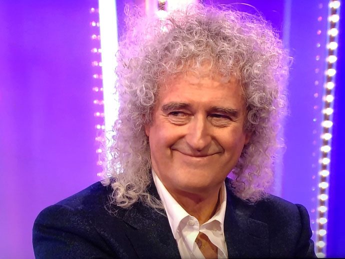 Brian May on The One Show - smiling