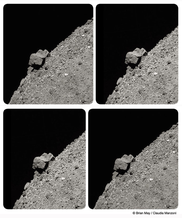Giant Boulder on Asteroid Bennu - 2 stereo pairsGiant Boulder on Asteroid Bennu - 2 stereo pairs
