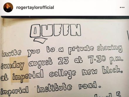 Roger Taylor's invitation to Imperial College 23 Aug 1970